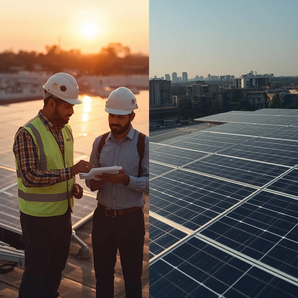 Shri Amman Solar Energy - Solar installation team