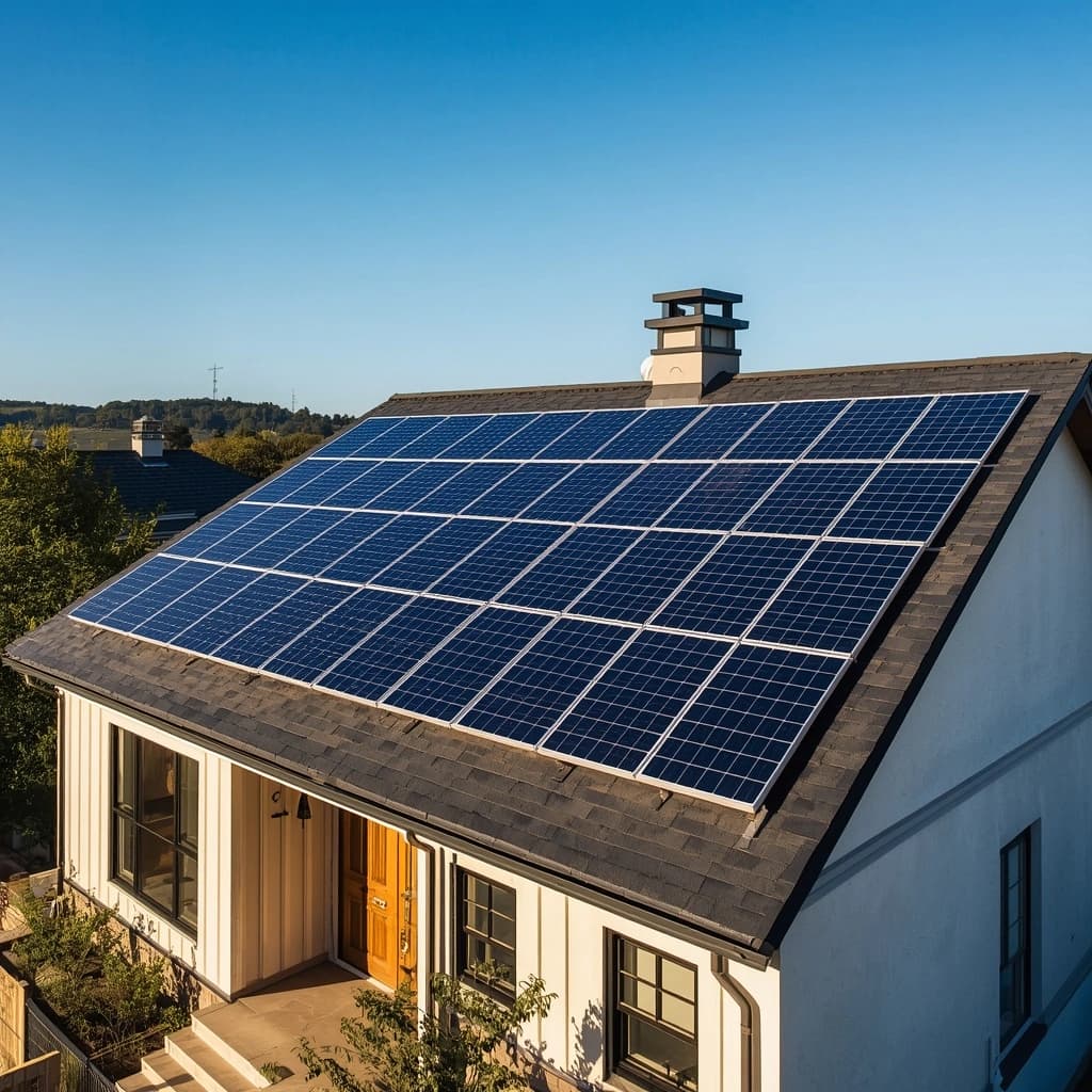 Completed solar installation
